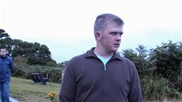 Gavin demonstrating his new Irish haircut at Dunmore East Park